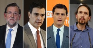 Rajoy, Sanchez, Iglesias y Rivera