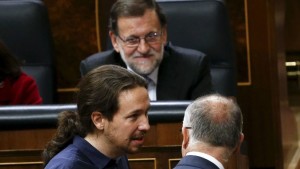 Iglesias y Rajoy en investidura de Sánchez